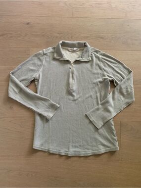 Woolrich Womens S 100% Cotton 1/4 Zip Pullover Ski Layer Heritage Outdoor Hike